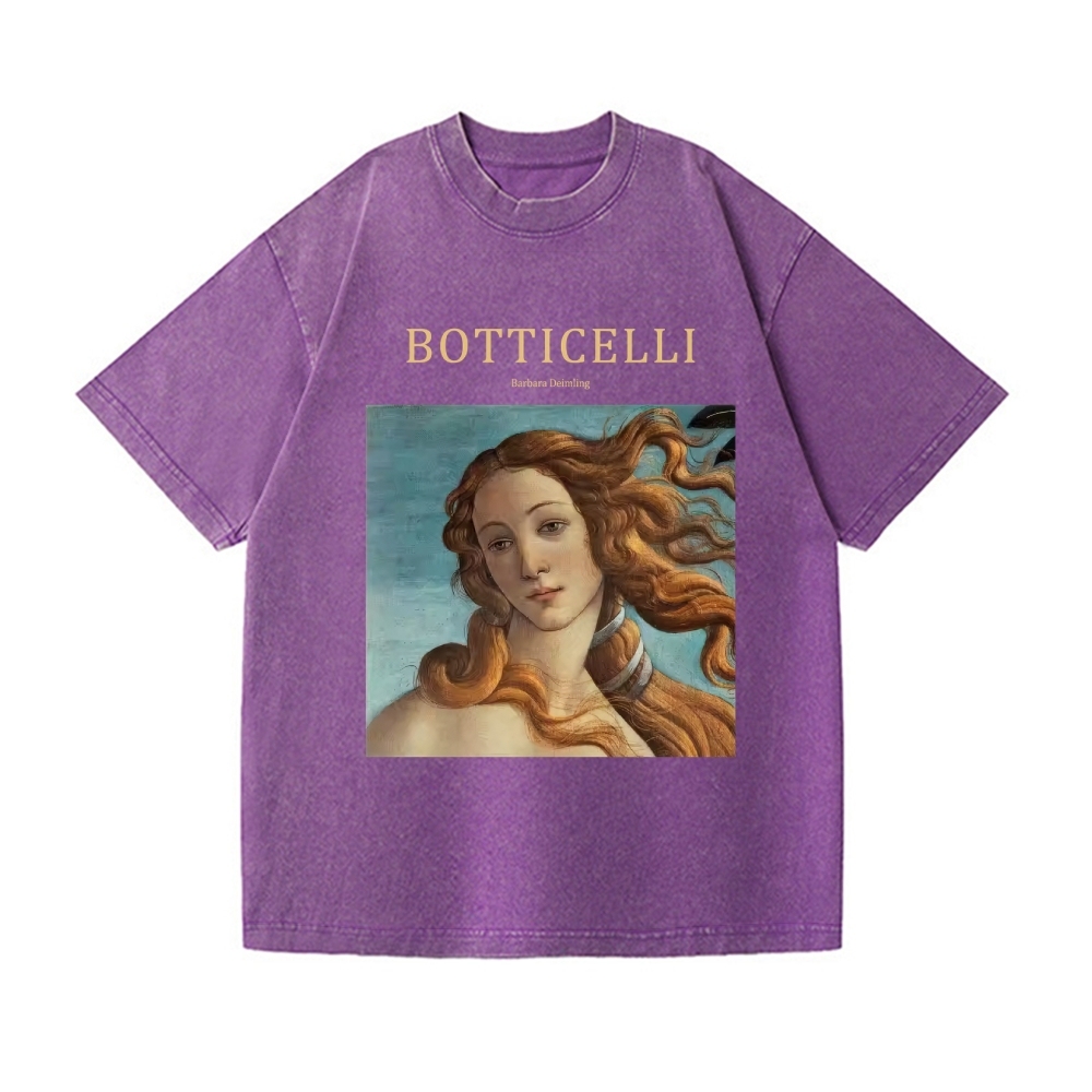 Botticelli The Birth of Venus Vintage Wash Japanese Design T-Shirt