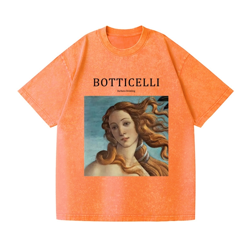 Botticelli The Birth of Venus Vintage Wash Japanese Design T-Shirt