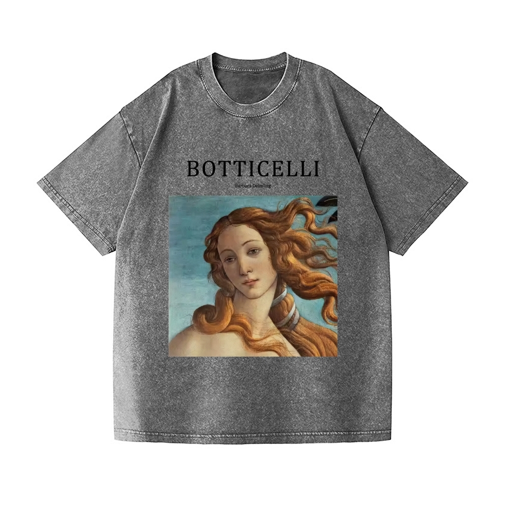 Botticelli The Birth of Venus Vintage Wash Japanese Design T-Shirt