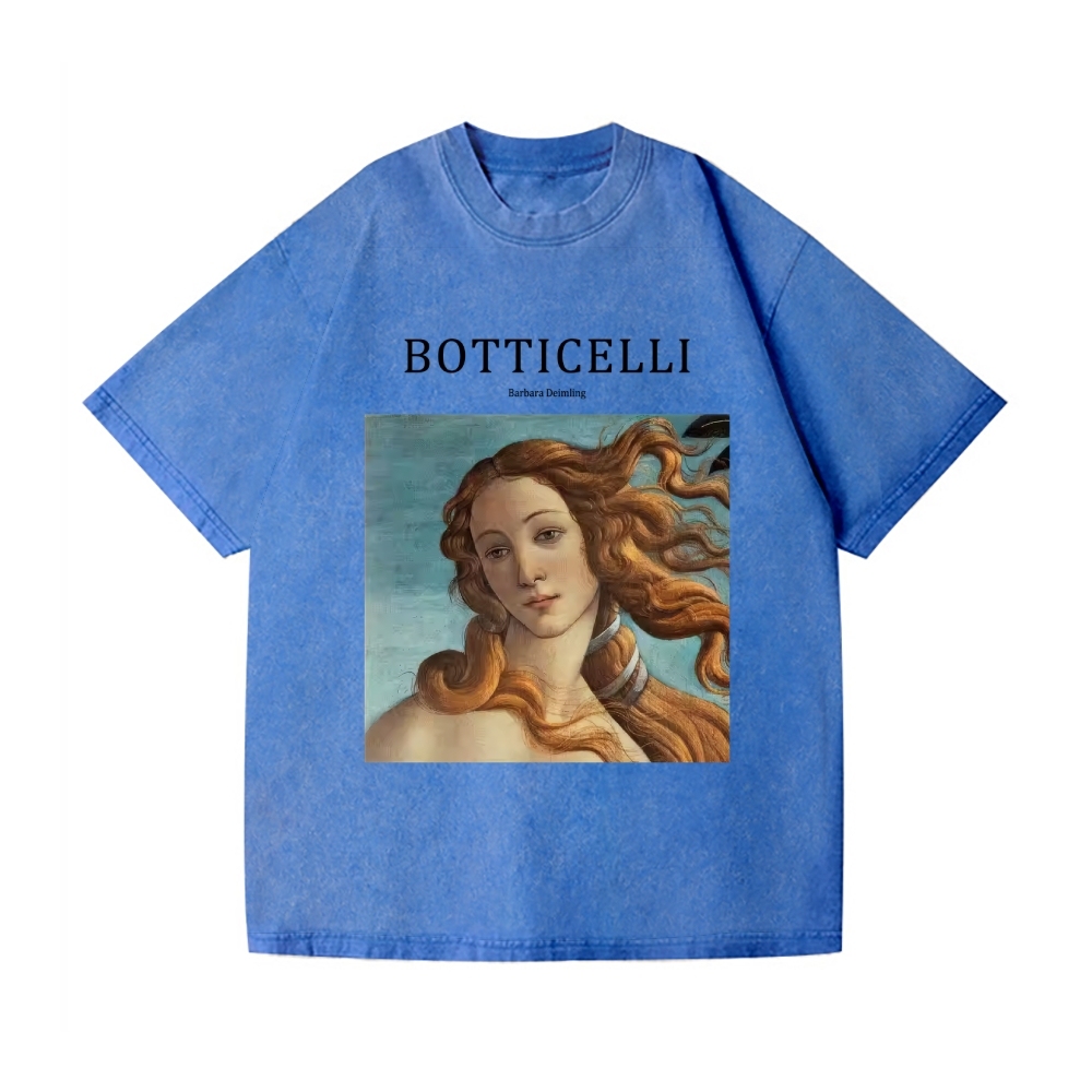 Botticelli The Birth of Venus Vintage Wash Japanese Design T-Shirt