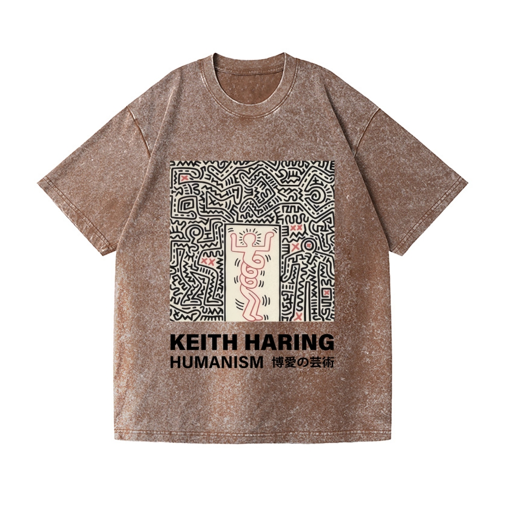 Keith Haring Vintage Wash Japanese Design T-Shirt