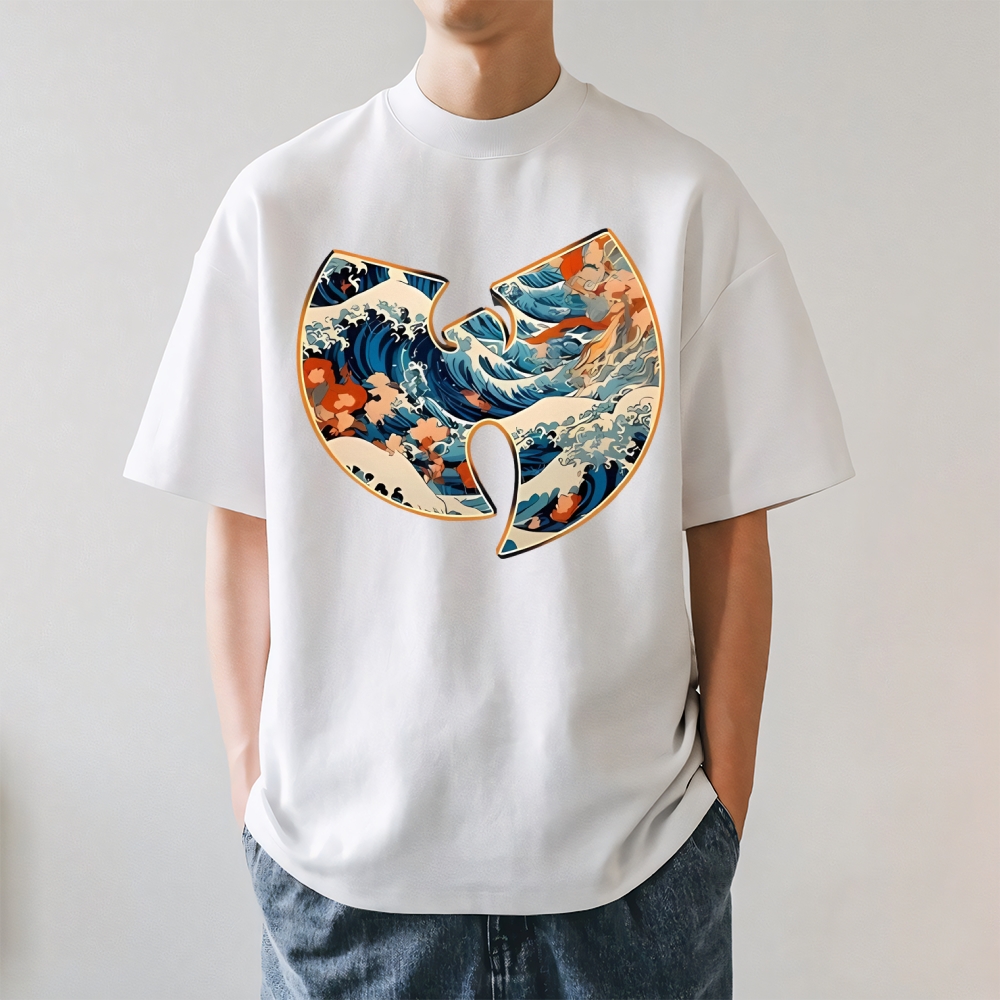 Wu Tang Clan The Great Wave off Kanagawa Japanese Style Classic Tee