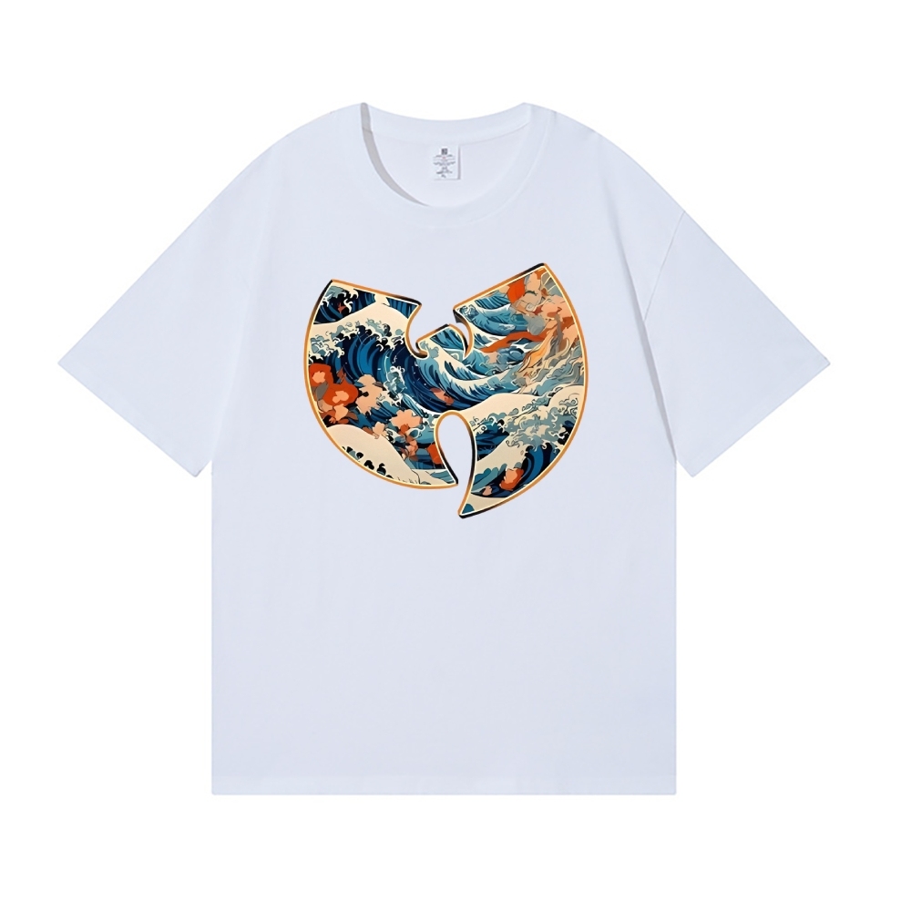 Wu Tang Clan The Great Wave off Kanagawa Japanese Style Classic Tee
