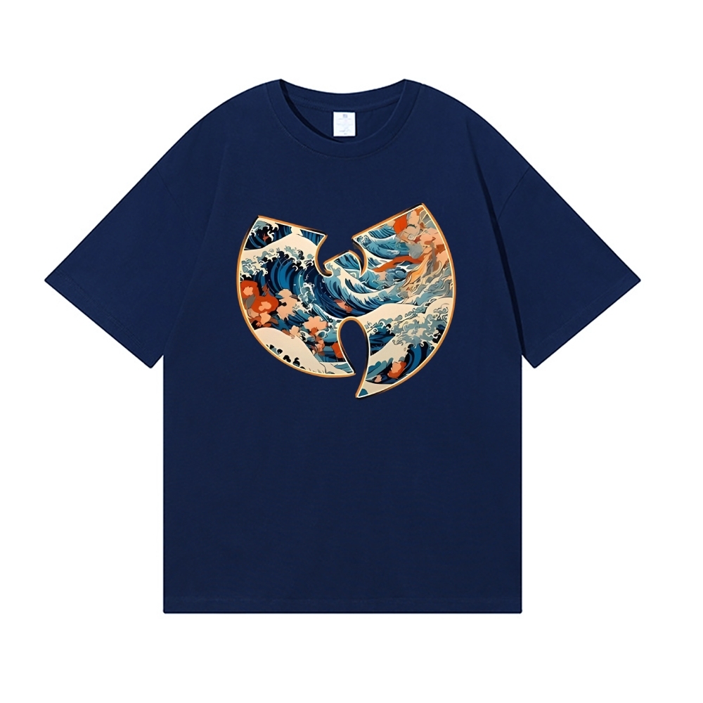 Wu Tang Clan The Great Wave off Kanagawa Japanese Style Classic Tee