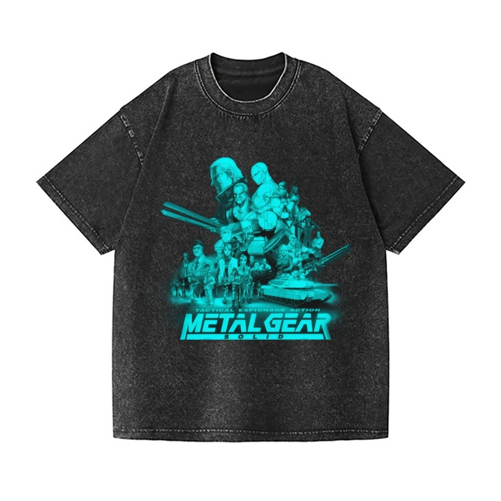 Metal Gear Vintage Wash Japanese Design T-Shirt