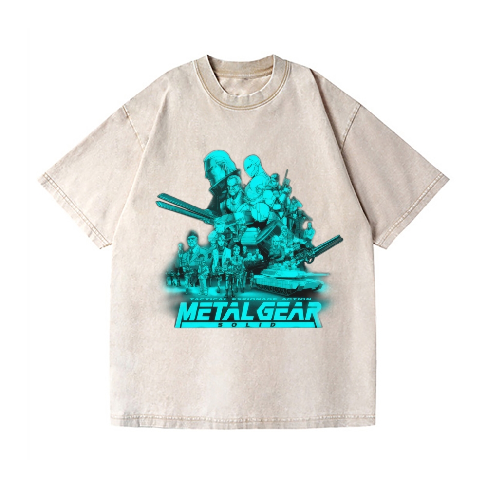 Metal Gear Vintage Wash Japanese Design T-Shirt