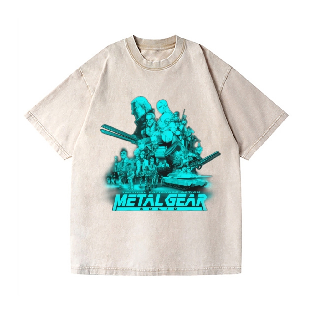 Metal Gear Vintage Wash Japanese Design T-Shirt