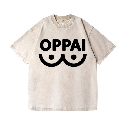 OPPAI Vintage Wash Japanese Design T-Shirt