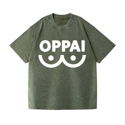 OPPAI Vintage Wash Japanese Design T-Shirt