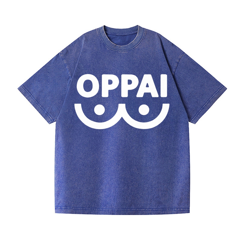 OPPAI Vintage Wash Japanese Design T-Shirt