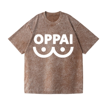 OPPAI Vintage Wash Japanese Design T-Shirt
