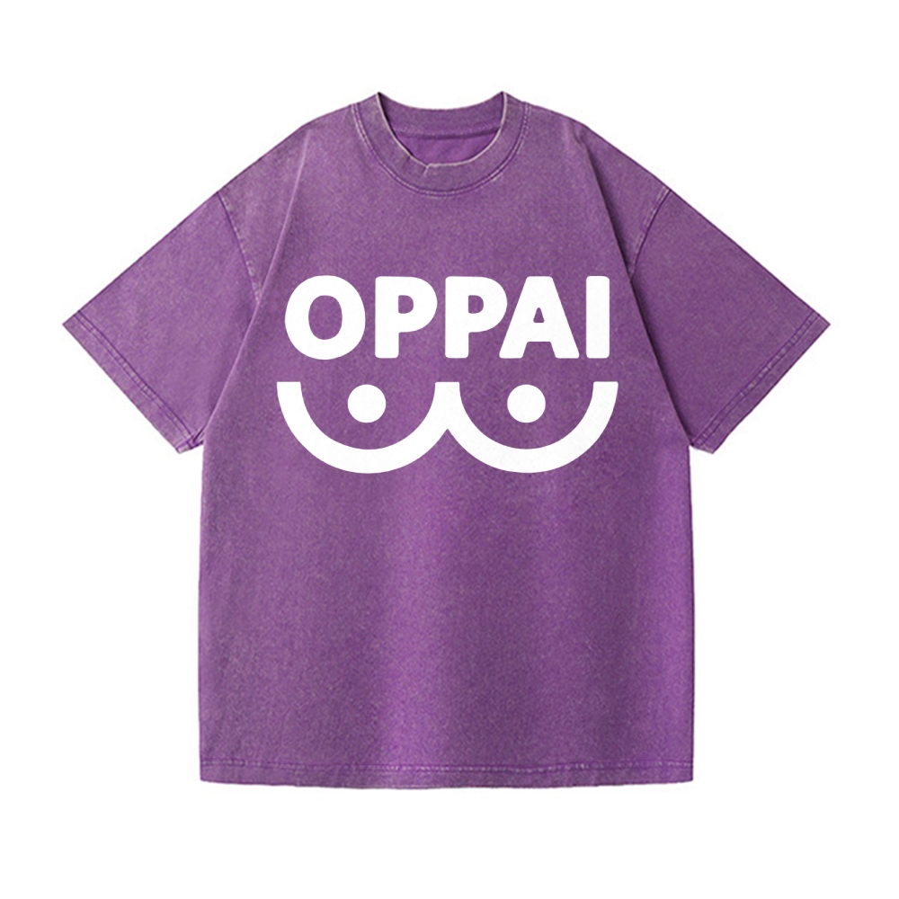 OPPAI Vintage Wash Japanese Design T-Shirt