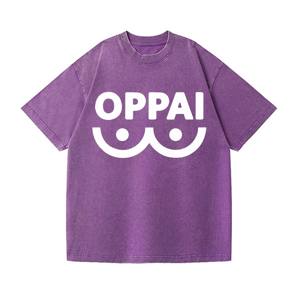 OPPAI Vintage Wash Japanese Design T-Shirt