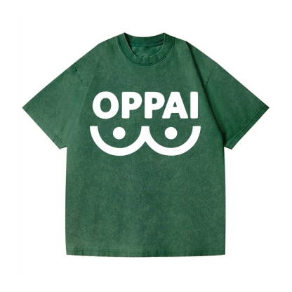 OPPAI Vintage Wash Japanese Design T-Shirt