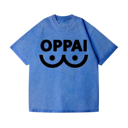 OPPAI Vintage Wash Japanese Design T-Shirt