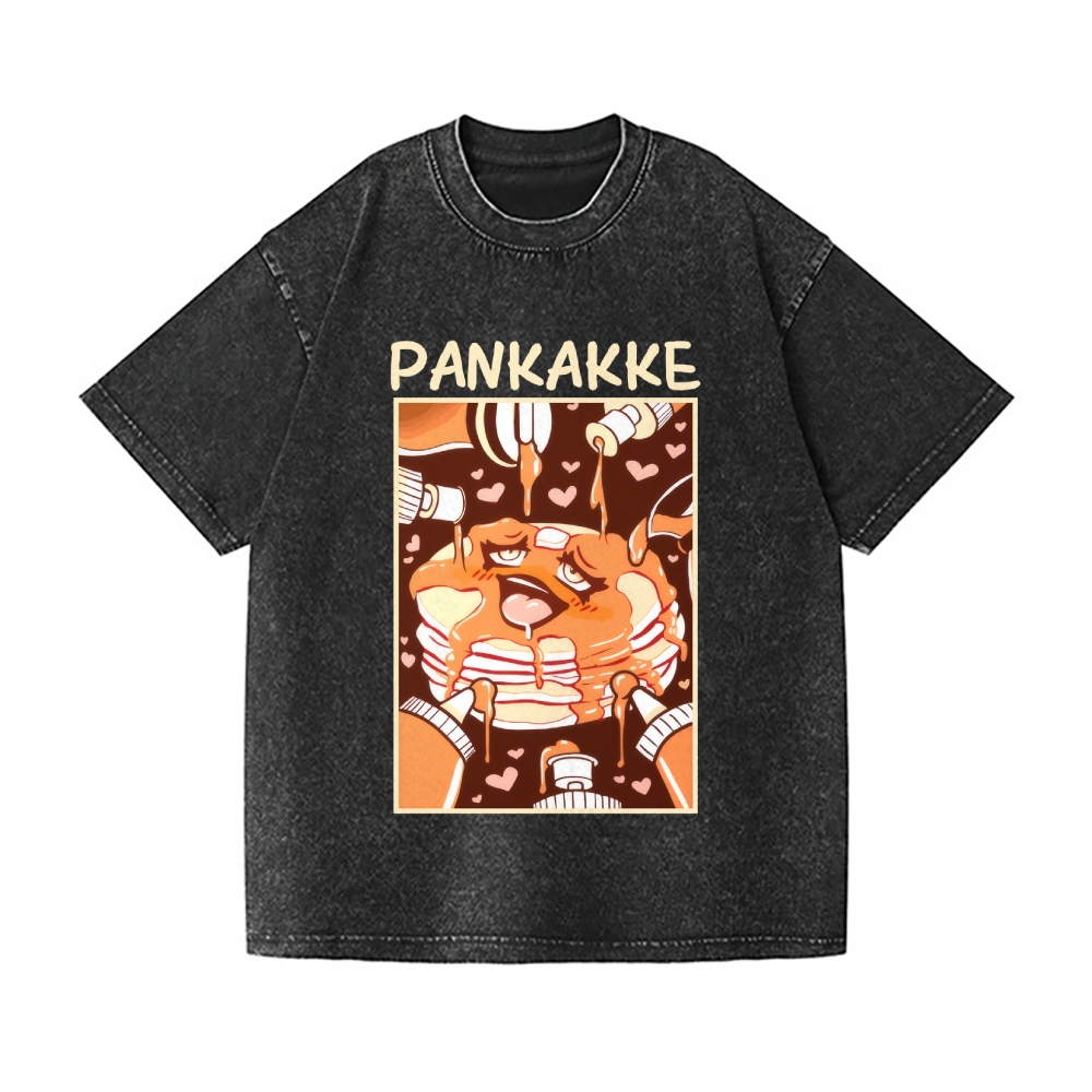 Pankakke Meme Vintage Wash Japanese Design T-Shirt
