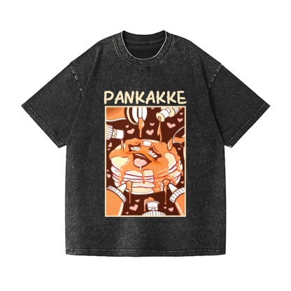 Pankakke Meme Vintage Wash Japanese Design T-Shirt