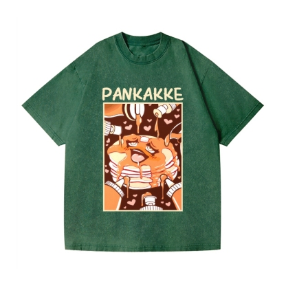 Pankakke Meme Vintage Wash Japanese Design T-Shirt