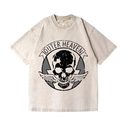 Outer Heaven Metal Gear Vintage Wash Japanese Design T-Shirt