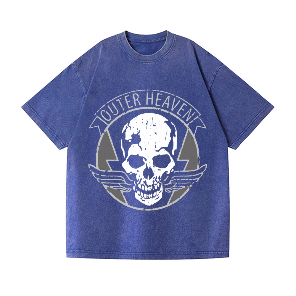 Outer Heaven Metal Gear Vintage Wash Japanese Design T-Shirt