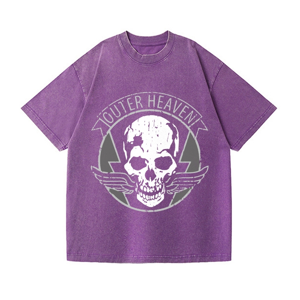 Outer Heaven Metal Gear Vintage Wash Japanese Design T-Shirt