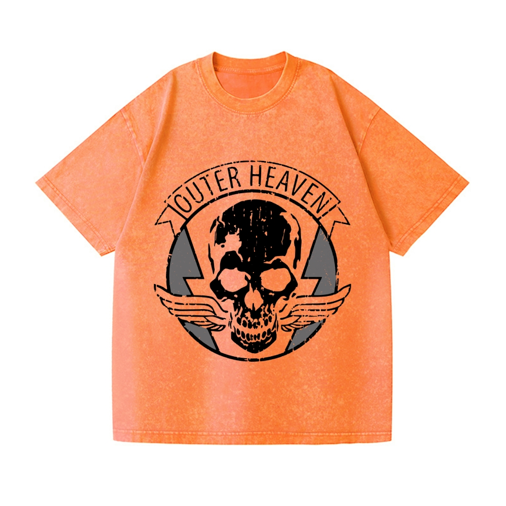 Outer Heaven Metal Gear Vintage Wash Japanese Design T-Shirt
