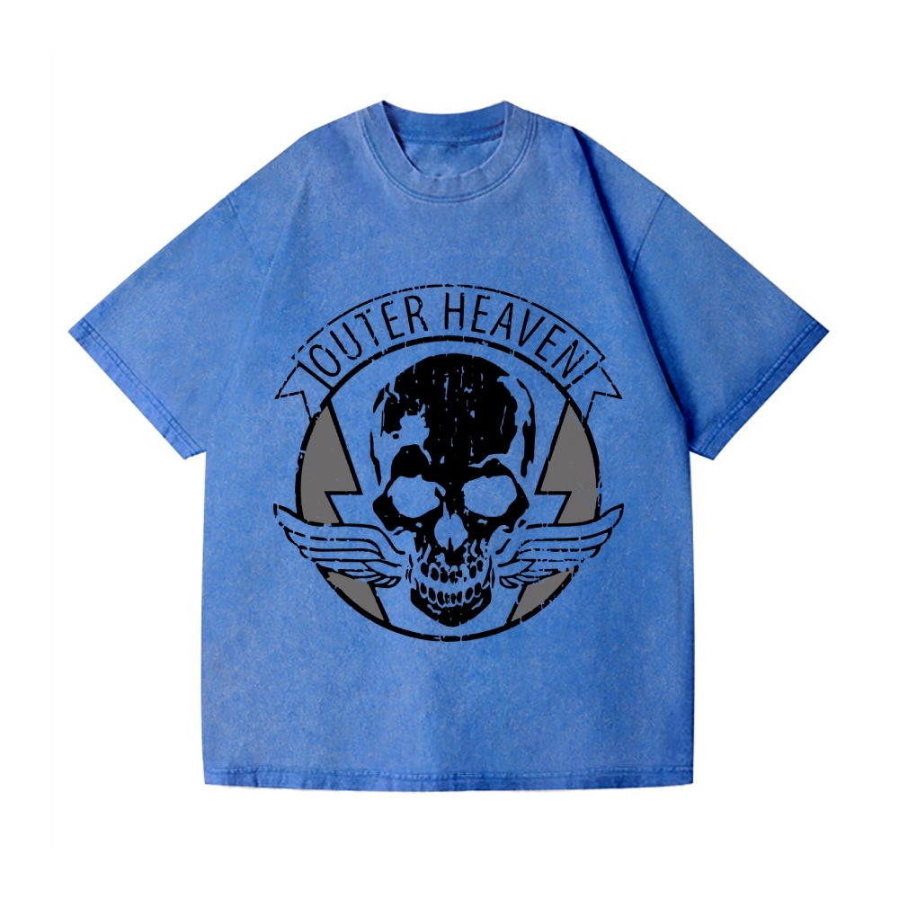 Outer Heaven Metal Gear Vintage Wash Japanese Design T-Shirt