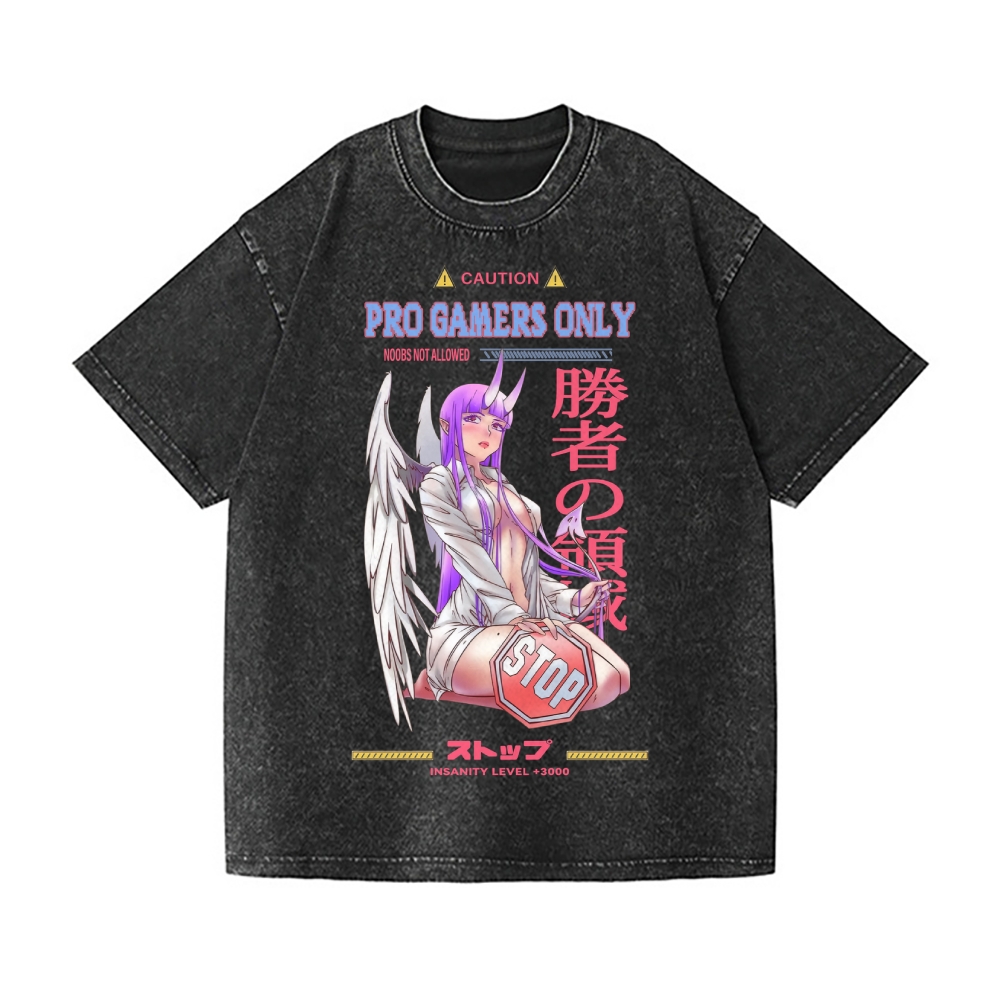 Angel Girl Vintage Wash Japanese Design T-Shirt