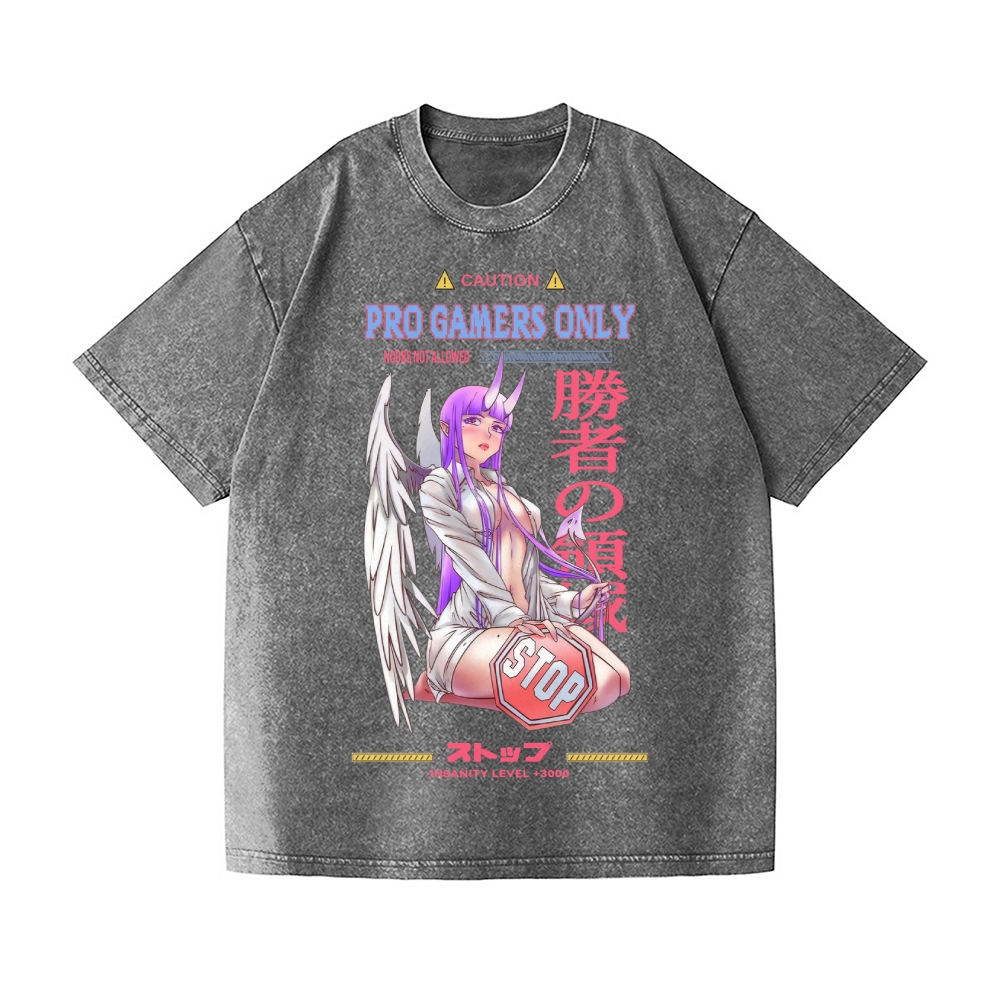 Angel Girl Vintage Wash Japanese Design T-Shirt