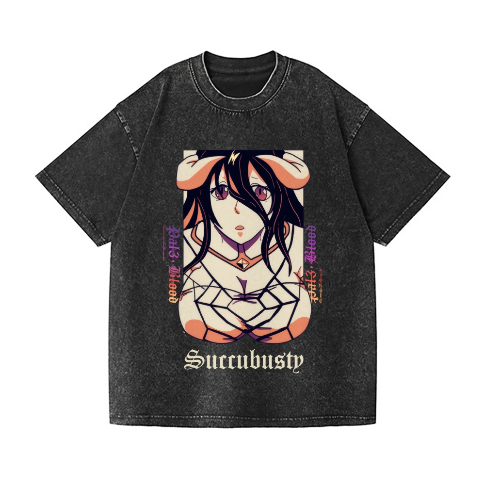 Succubusty Vintage Wash Japanese Design T-Shirt