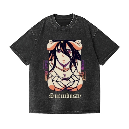 Succubusty Vintage Wash Japanese Design T-Shirt