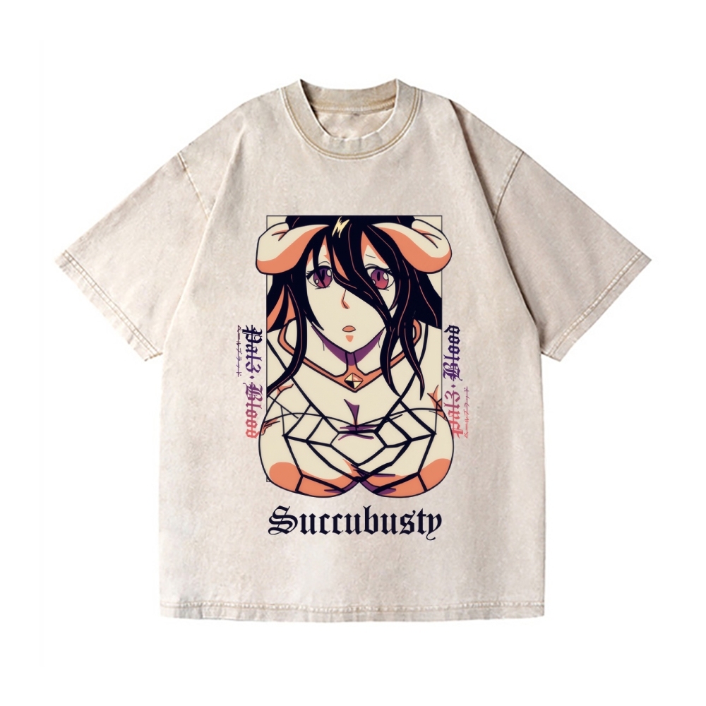 Succubusty Vintage Wash Japanese Design T-Shirt
