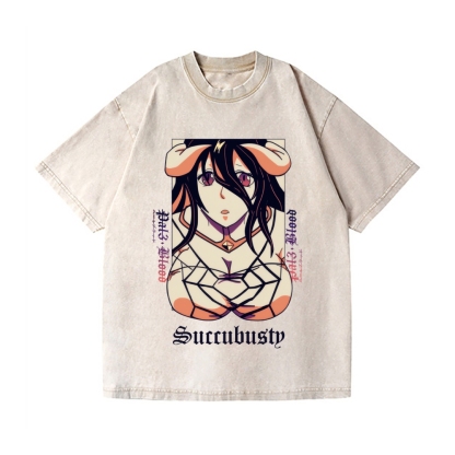 Succubusty Vintage Wash Japanese Design T-Shirt