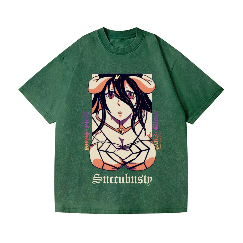 Succubusty Vintage Wash Japanese Design T-Shirt