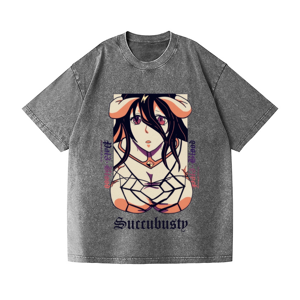 Succubusty Vintage Wash Japanese Design T-Shirt
