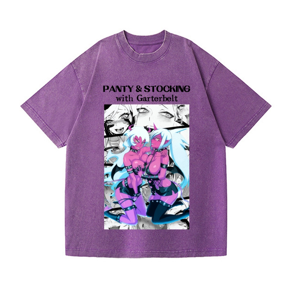 Ecchi Girl Vintage Wash Japanese Design T-Shirt