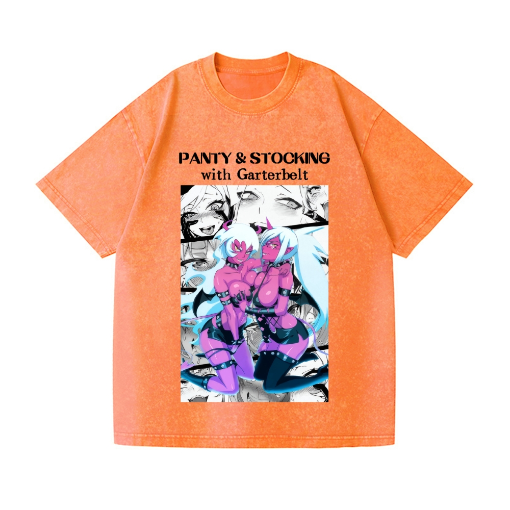 Ecchi Girl Vintage Wash Japanese Design T-Shirt