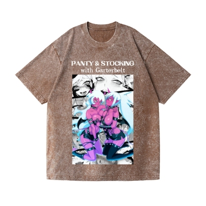 Ecchi Girl Vintage Wash Japanese Design T-Shirt