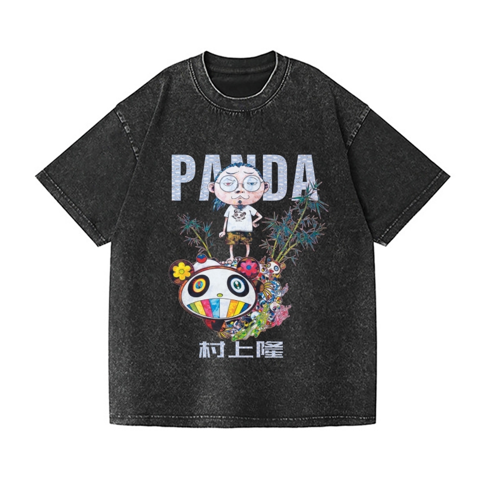 TM Panda Vintage Wash Japanese Design T-Shirt