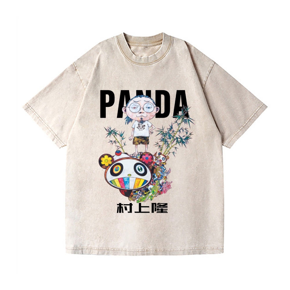 TM Panda Vintage Wash Japanese Design T-Shirt