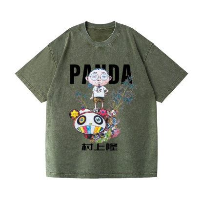 TM Panda Vintage Wash Japanese Design T-Shirt