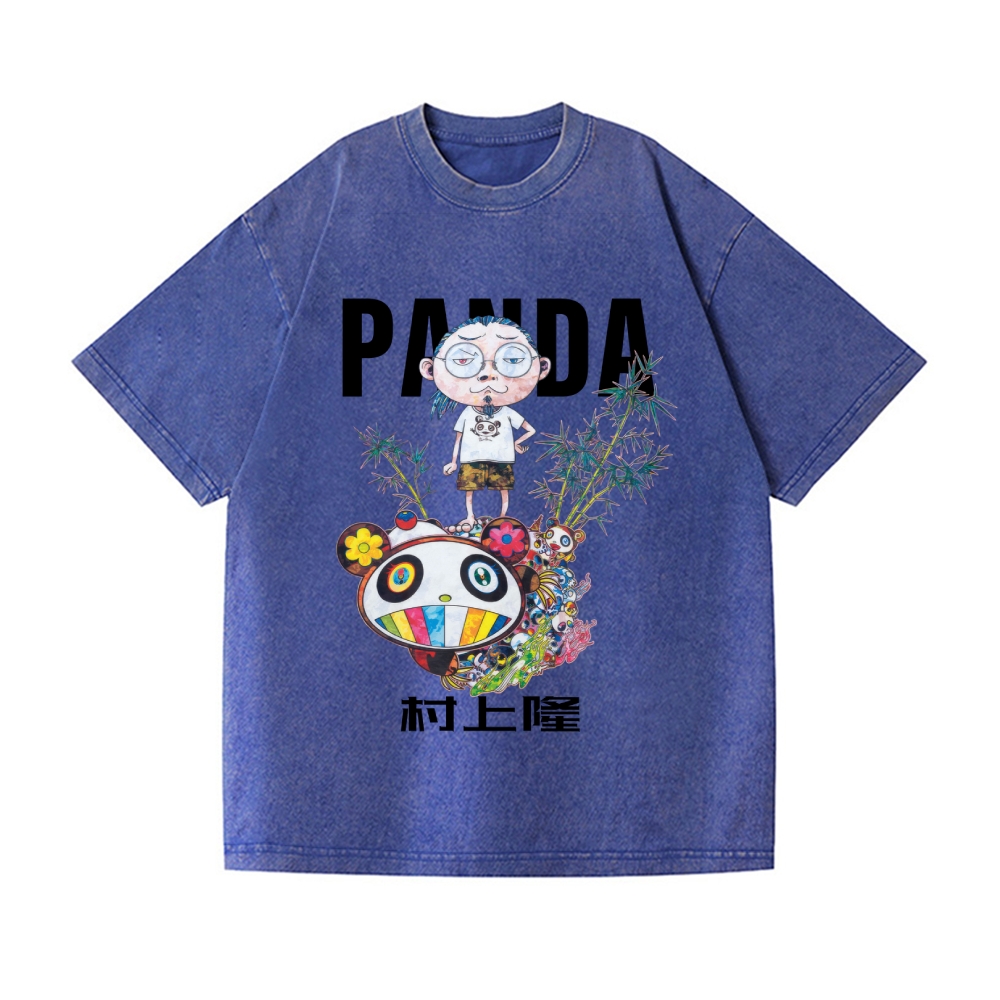 TM Panda Vintage Wash Japanese Design T-Shirt