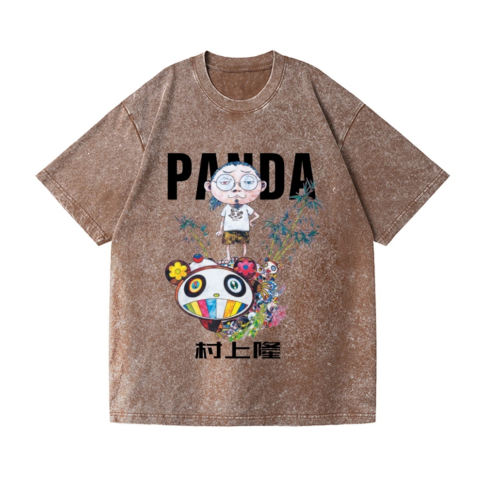 TM Panda Vintage Wash Japanese Design T-Shirt