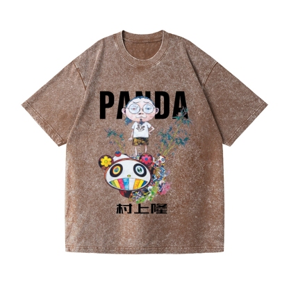 TM Panda Vintage Wash Japanese Design T-Shirt