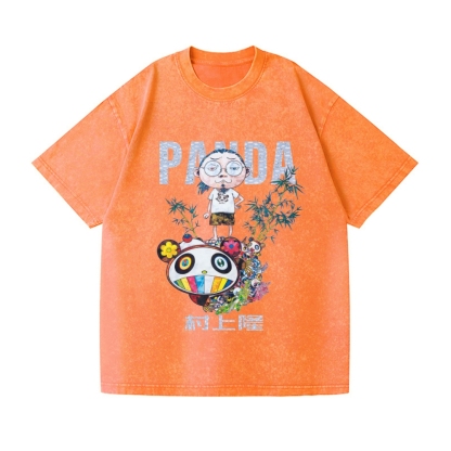 TM Panda Vintage Wash Japanese Design T-Shirt