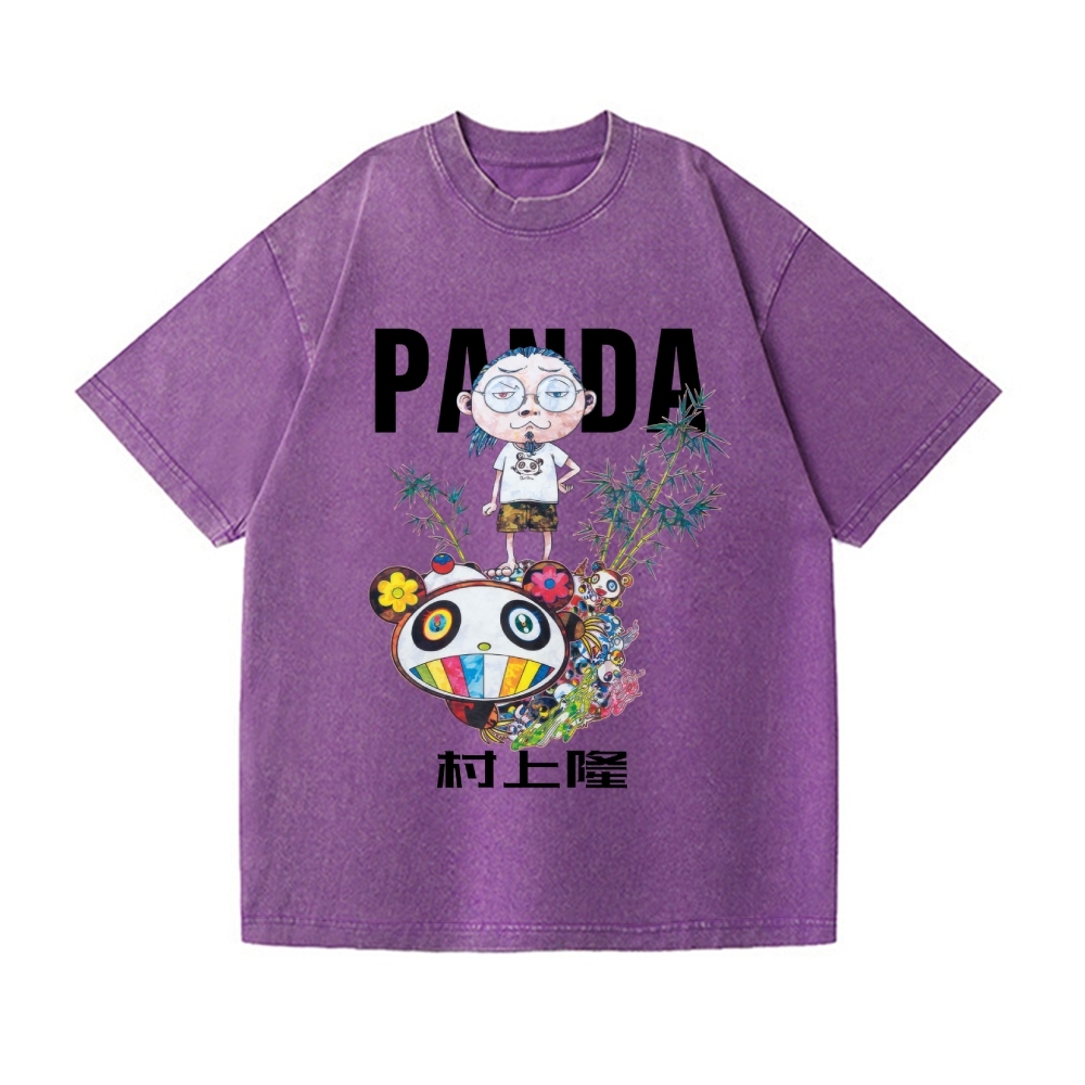 TM Panda Vintage Wash Japanese Design T-Shirt