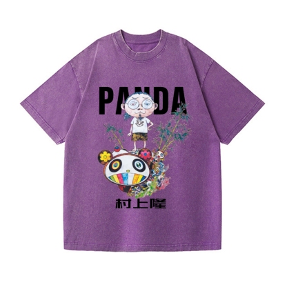TM Panda Vintage Wash Japanese Design T-Shirt