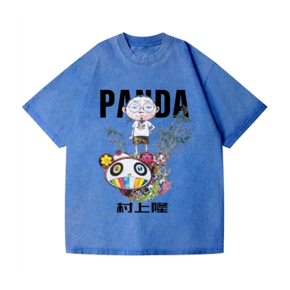 TM Panda Vintage Wash Japanese Design T-Shirt