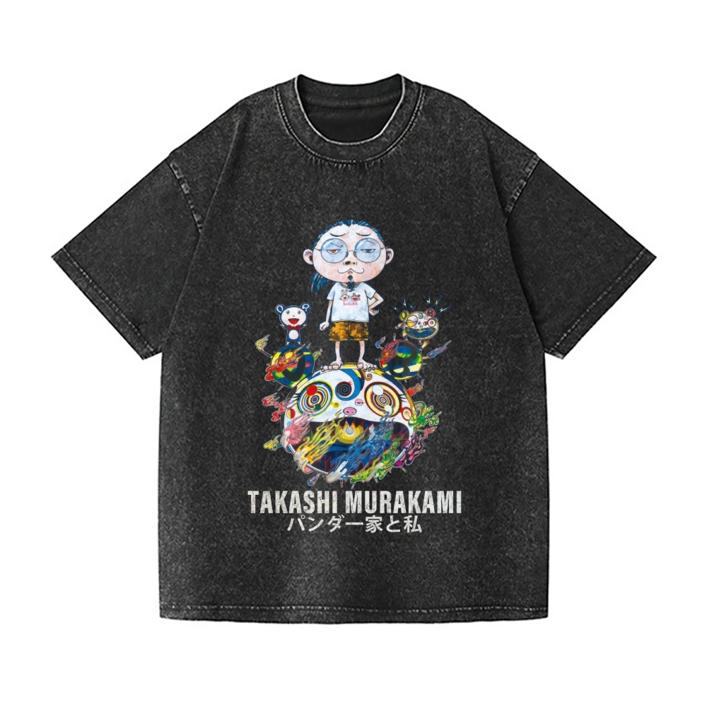 TM Panda Vintage Wash Japanese Design T-Shirt