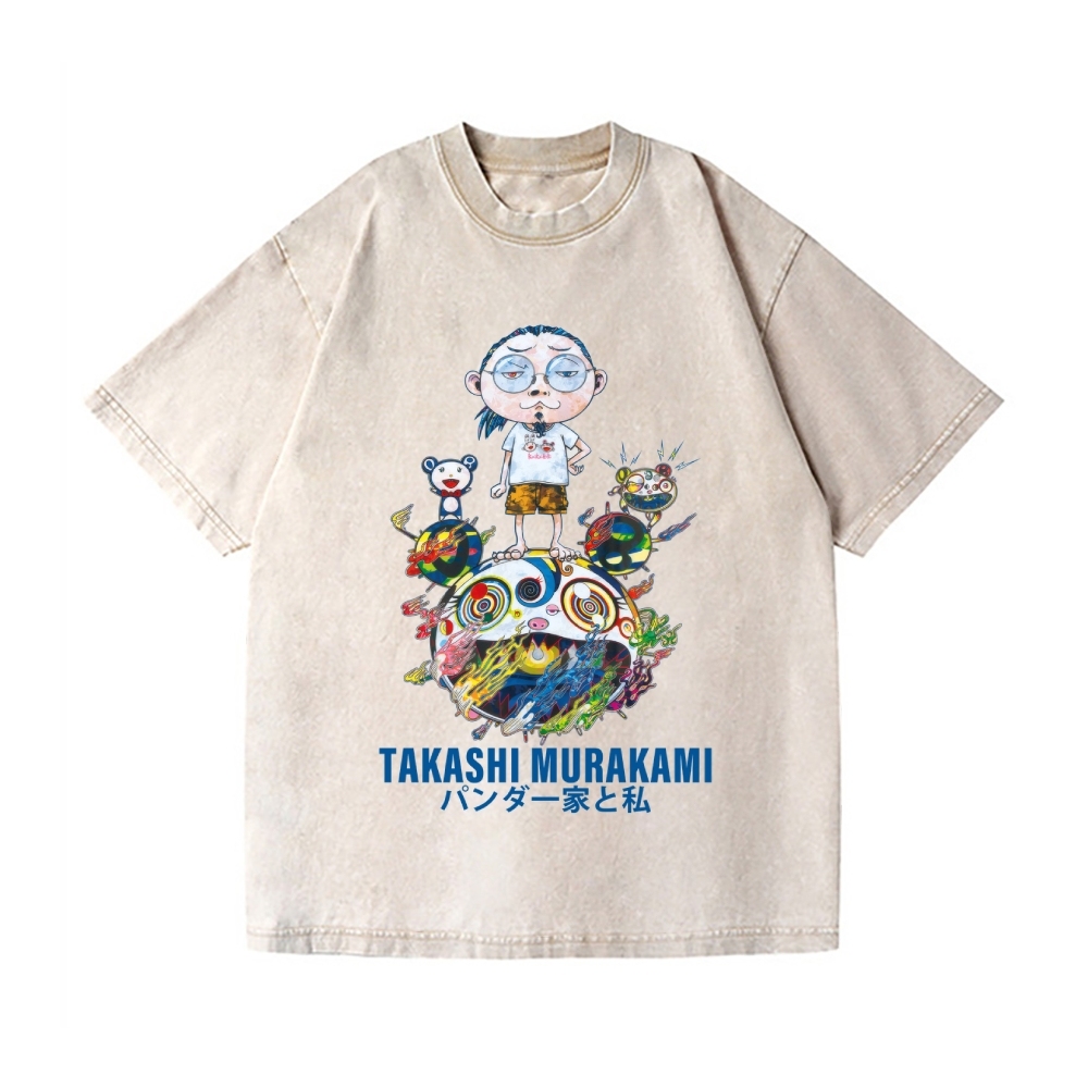 TM Panda Vintage Wash Japanese Design T-Shirt